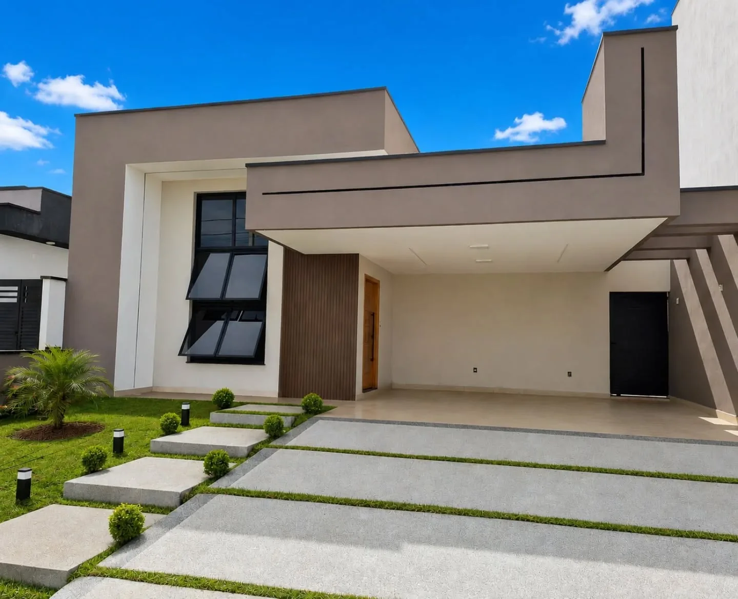 Fachada residencial finalizada pela Renove Pinturas
